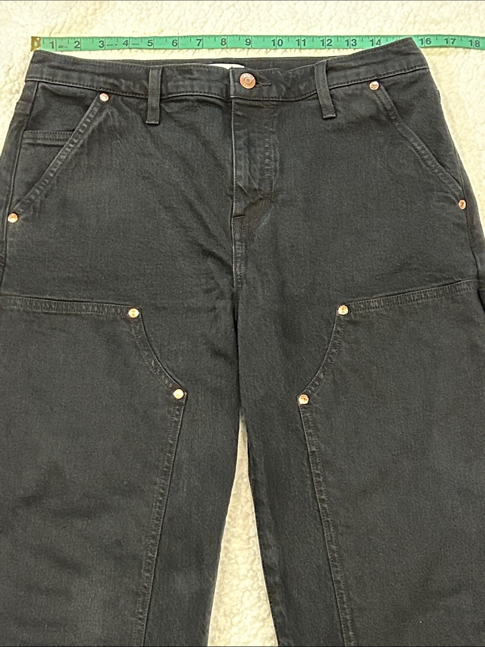 Pistola Lexi Mid Rise Straight Carpenter Jeans size 29 Coal Black - Picture 11 of 14